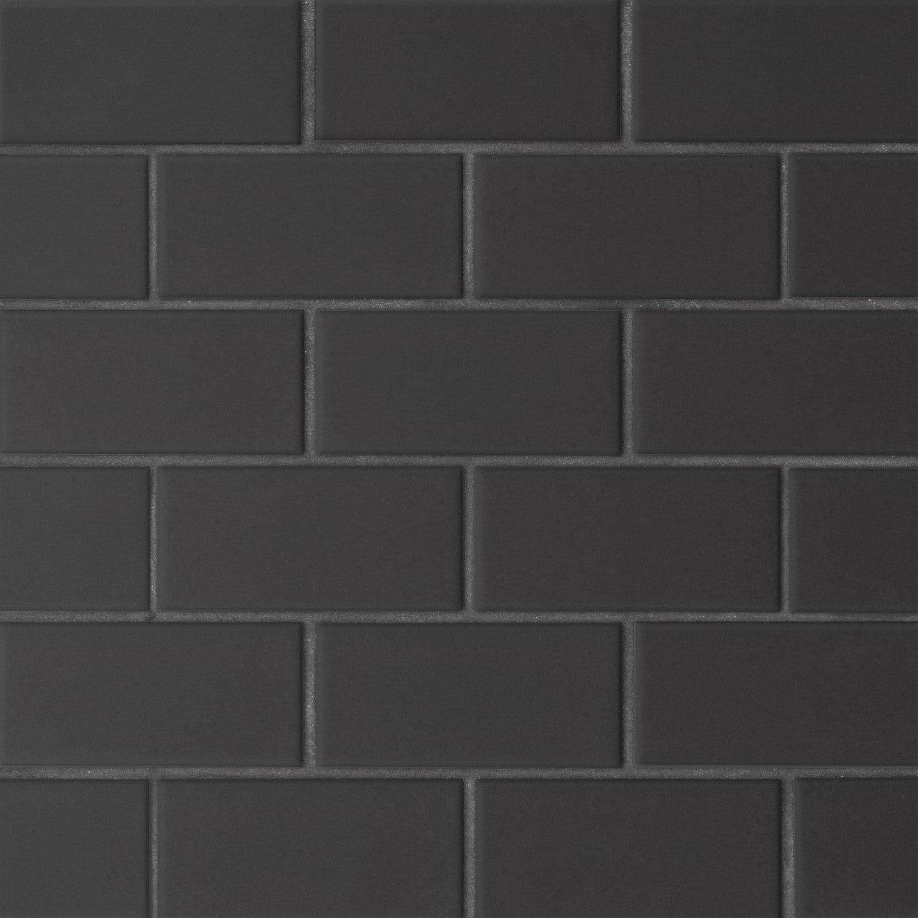 Bedrosians Le Cafe 2" x 4" Off Set Mesh Mount Mosaic Matte Black