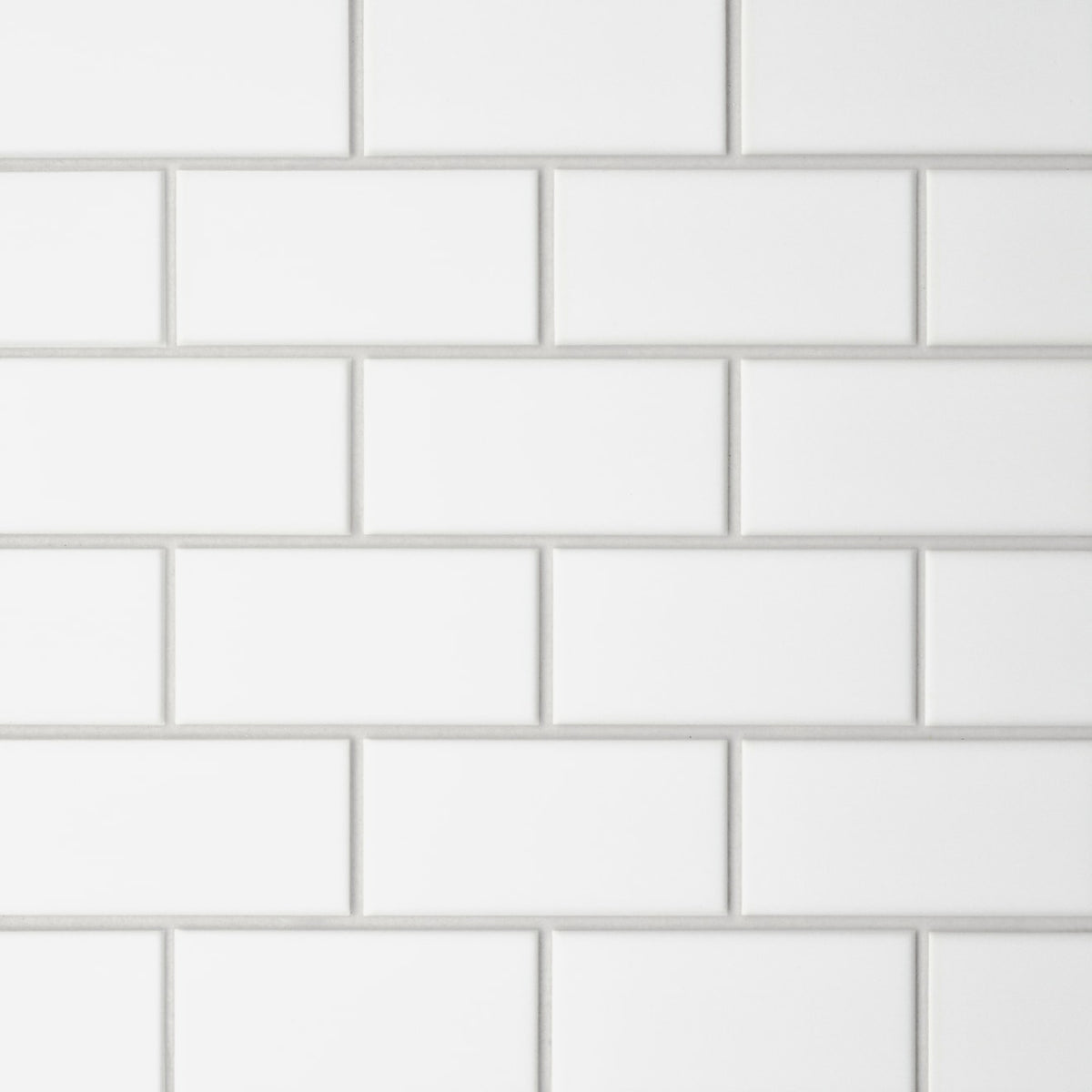 Bedrosians Le Cafe 2" x 4" Off Set Mesh Mount Mosaic Matte White