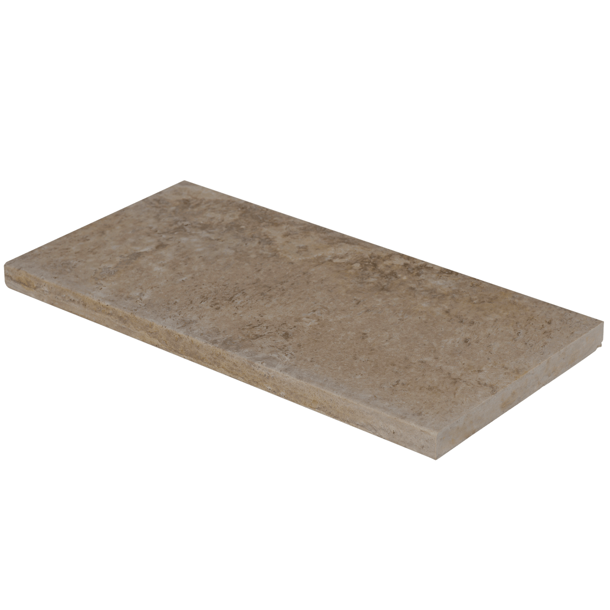 Bedrosians Travertine 12" x 24" Eased Edge Pool Coping 3cm - Tumbled Durango