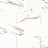 Bedrosians Prati 12" x 24" Polished Calacatta Borghini Warm