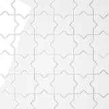 Bedrosians Le Cafe 2" x 2" Cross & Star Mosaic Glossy White