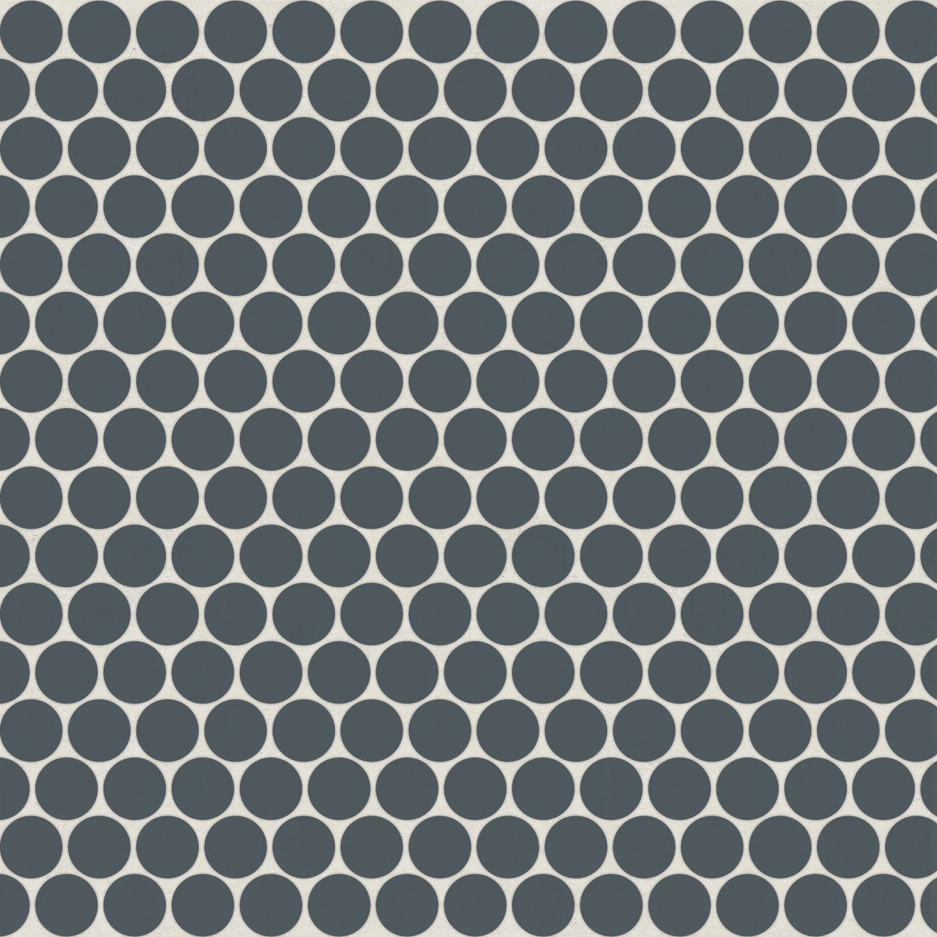 Bedrosians Marin 11.5" X 12.5" Penny Mosaic 0.75 Midnight Tide / Navy Blue