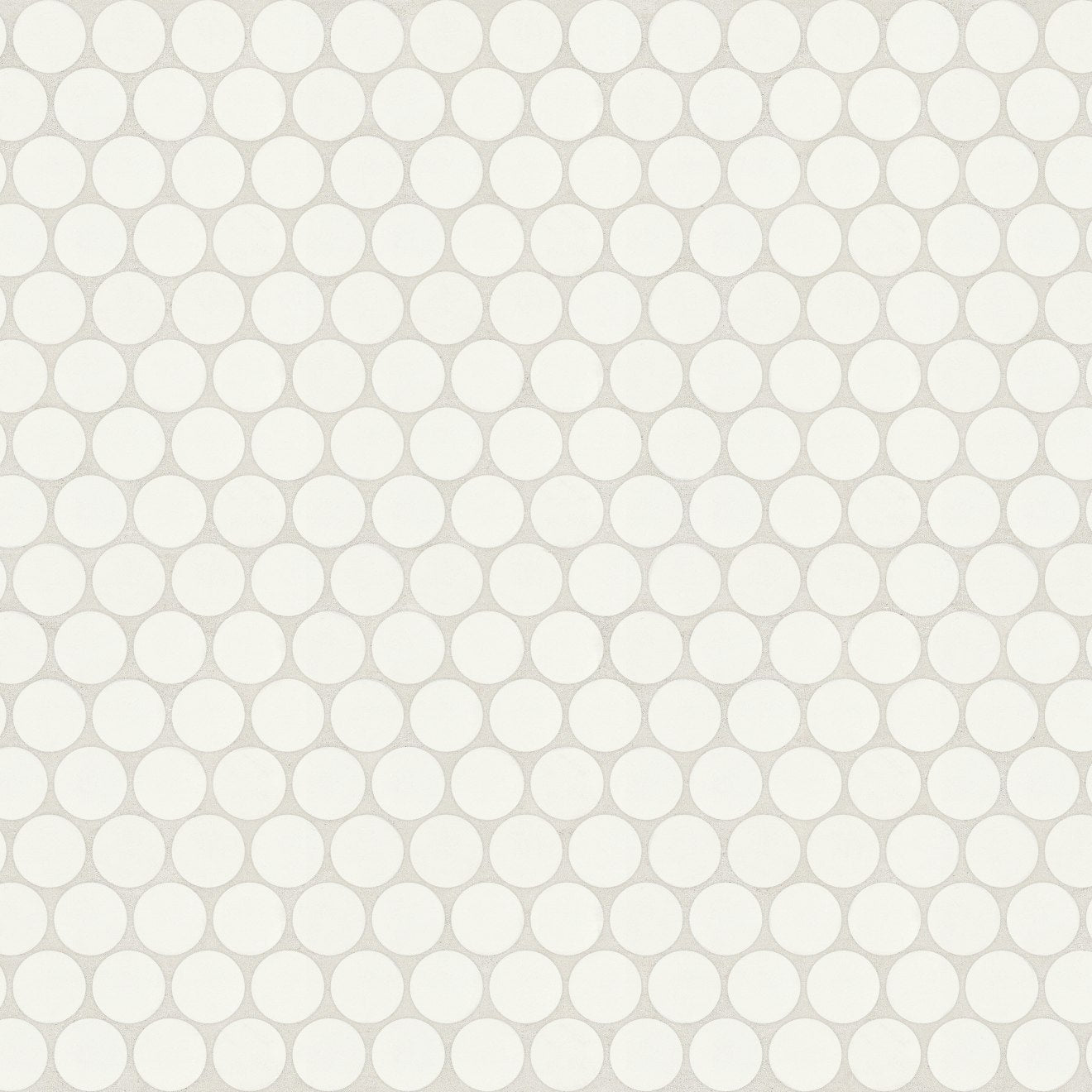 Bedrosians Marin 11.5" X 12.5" Penny Mosaic 0.75 Pearl White / White
