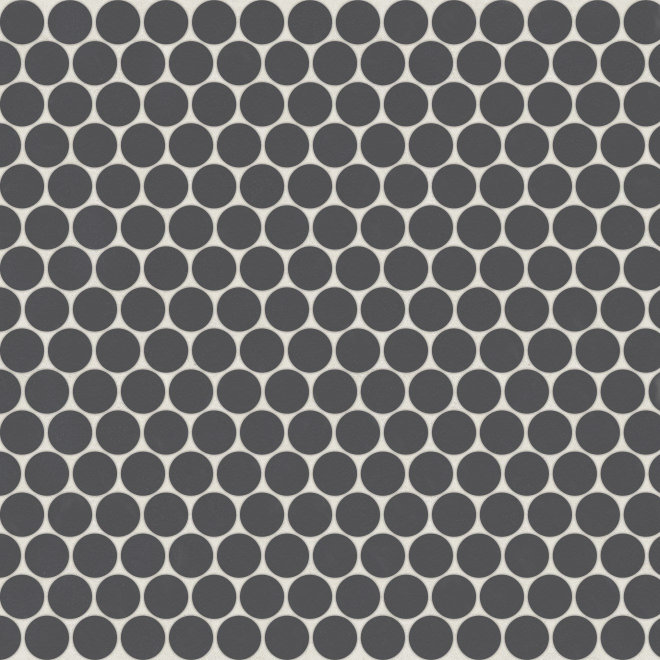 Bedrosians Marin 11.5" X 12.5" Penny Mosaic 0.75 Black Sea / Black