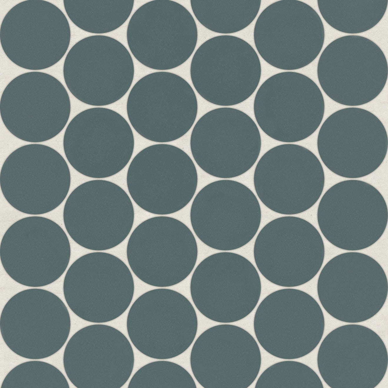 Bedrosians Marin 10.5" X 11.75" Penny Mosaic 2" Ocean Teal / Teal