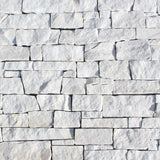Bedrosians Stone Ledgers 8" x 22" Jumbo Ledger - Wired Mesh Glacier White