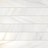 Bedrosians Magnifica 4" x 24" Polished Bianco Lasa