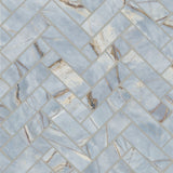 Bedrosians Magnifica Era Luxury 1" x 4" Herringbone Mosaic 12" x 12"  Deep River
