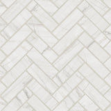 Bedrosians Magnifica Era Luxury 1" x 4" Herringbone Mosaic 12" x 12"  Mont Blanc