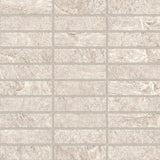 Bedrosians Farmhouse Living 1" x 4" Mosaic 12" x 12"  Alabaster