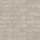 Bedrosians Farmhouse Living 1" x 4" Mosaic 12" x 12"  Pewter
