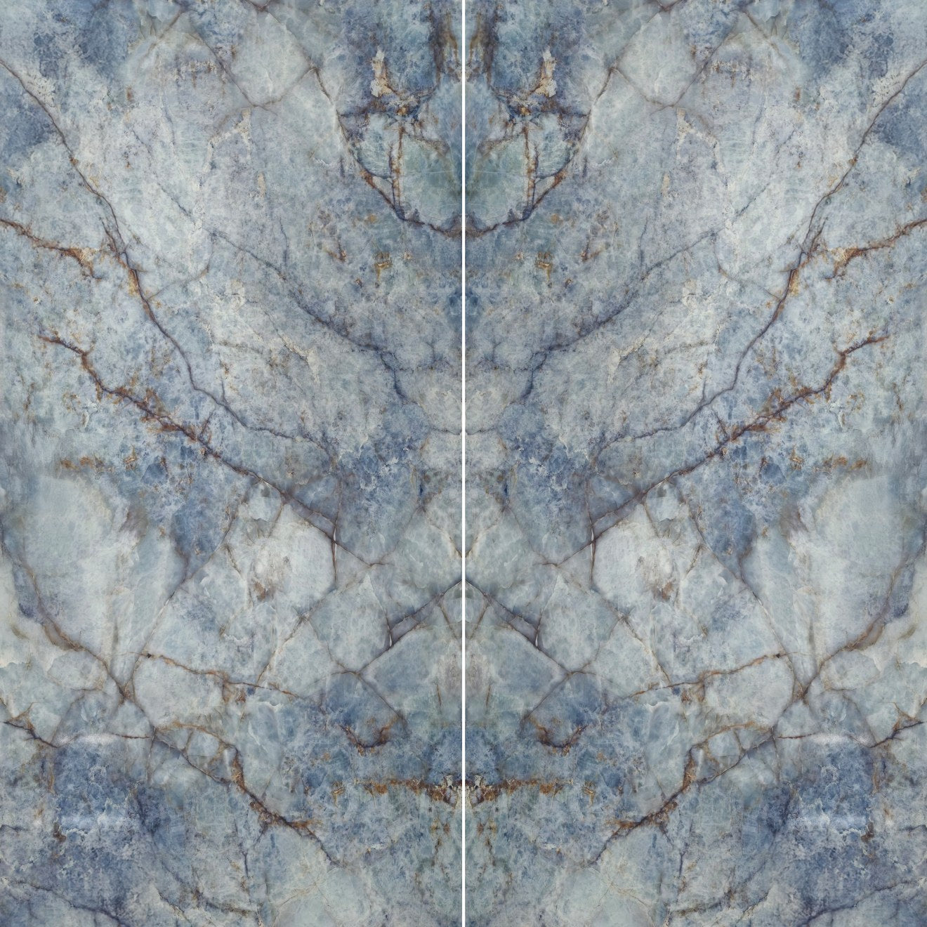 Bedrosians Nouvel 64" x 127" Bookmatch Slab Mineral Surface 3cm Polished Imperial Azul