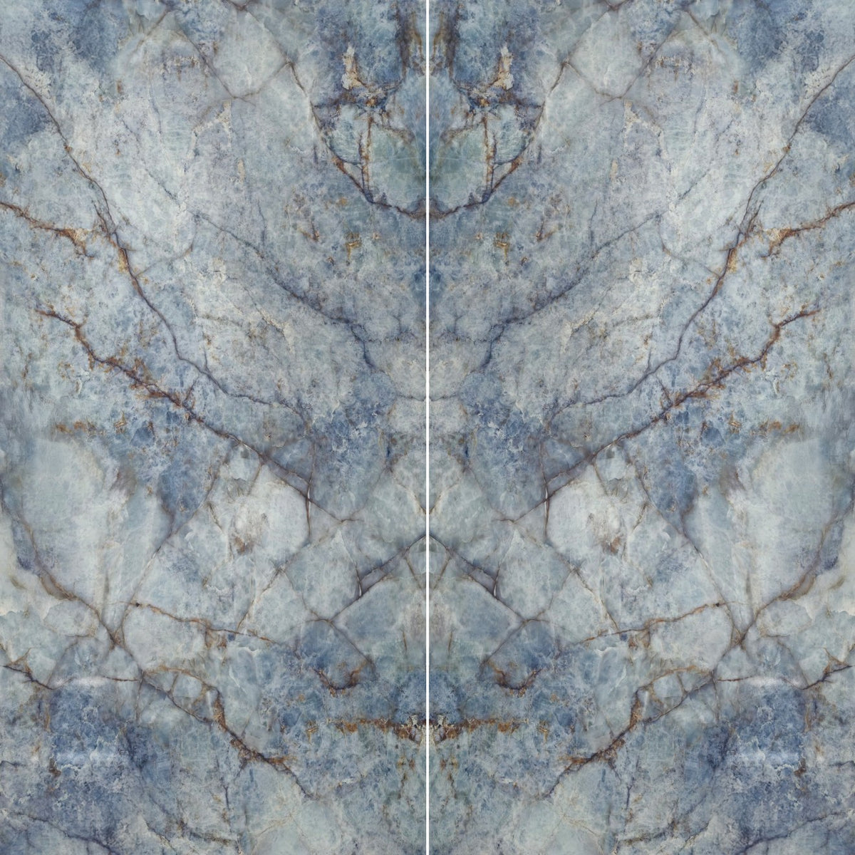 Bedrosians Nouvel 64" x 127" Bookmatch Slab Mineral Surface 3cm Polished Imperial Azul