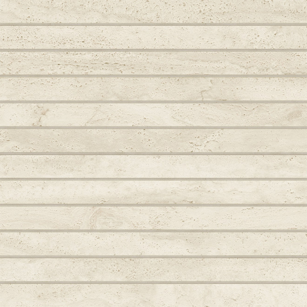 Bedrosians Tivoli 1" x 12" Mosaic 12" x 12"  Crema