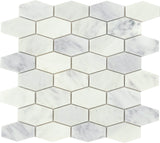 Emser Winter Frost 12"x12" Hexagon Wide Mosaic 1"X1" Winter frost