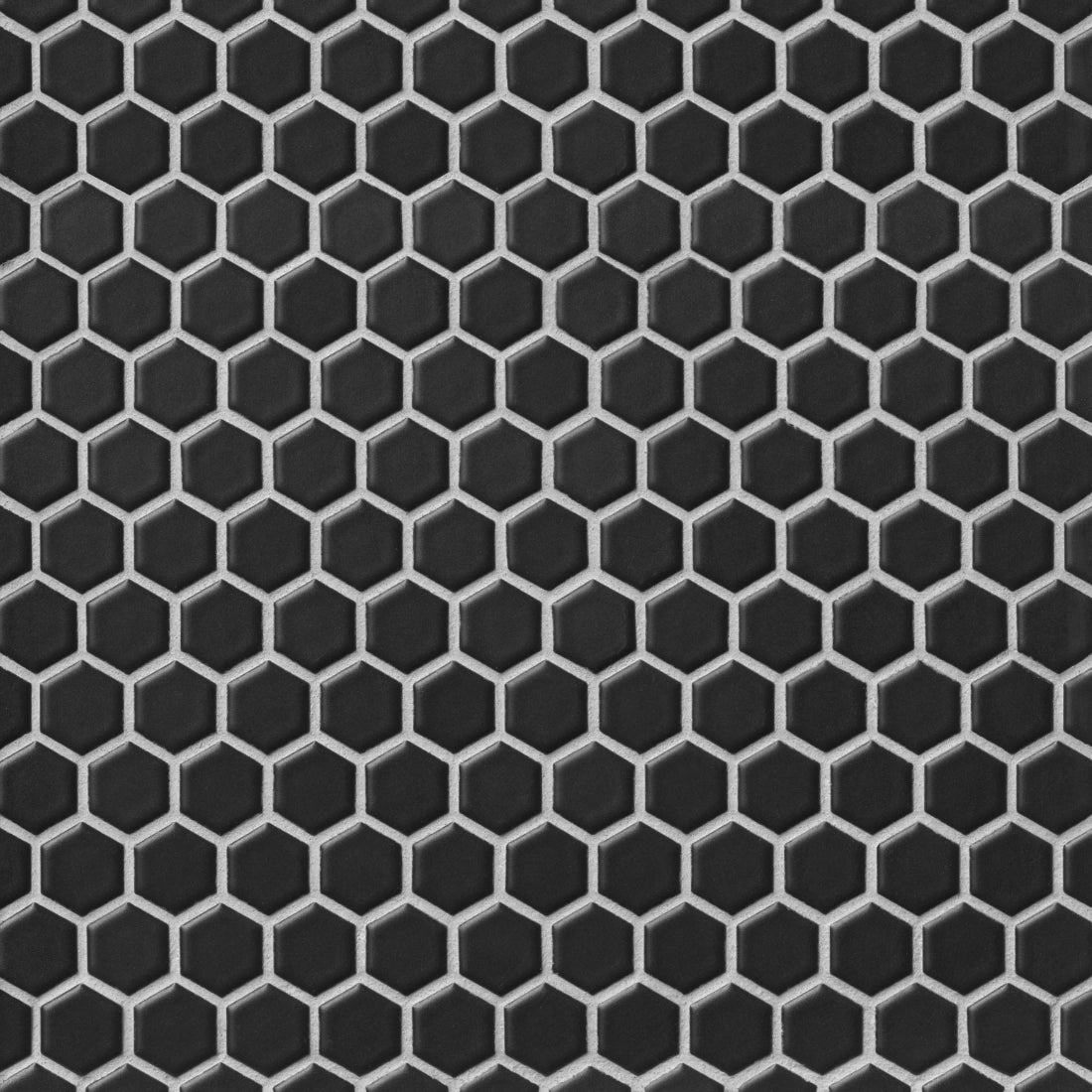 Tile Shop Hex 12x12 Mosaic 1'' Matte Black
