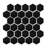 Tile Shop Hex 12x12 Mosaic 2'' Matte Black