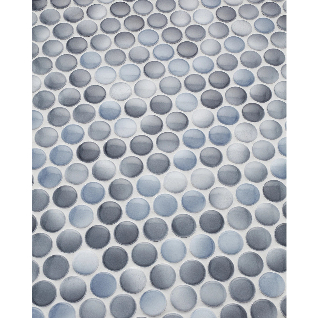 Tile Shop Penny Round 12x12 Mosaic Glossy Cloudy