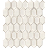 Tile Shop Shapes Elongated Two Tone 12x12 Mosaic 3'' Matte Off White