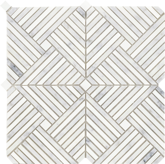 Emser Alluro 12"x12" Mini Palace Silver