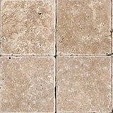 Daltile Travertine 4" x 4" Tumbled Light Noche