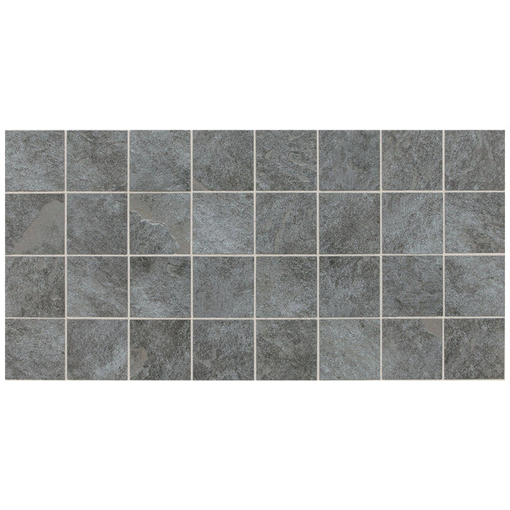 Daltile Continental Slate 3" X 3" Mosaic Straight Joint English Grey