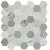 Daltile  Raine 12" X 12" Hexagon Cirrus Storm