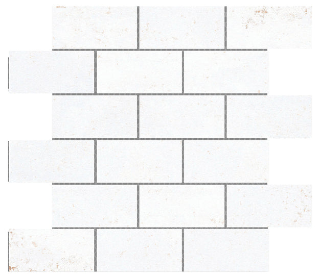 Emser Cogent 12"x12" Mosaic 2"x4" White