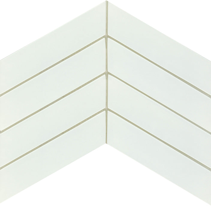Emser Concept 8"x12" Chevron Mosaic 2"x3" Polished White