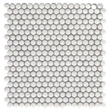 Emser Confetti II 12"x12" Penny round Mosaic 1"x1" White