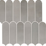 Daltile Artefino Vintage 2" x 6" Fish Scale Mosaic 13" x 12" Smokey Gray