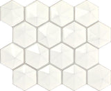 Daltile Artefino Jewel  3" Hex Pyramid Mosaic 12" x 11" Oyster