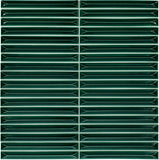 Daltile Artefino Vintage 0.5" x 6" Pyramid Mosaic 12" x 11" Jade