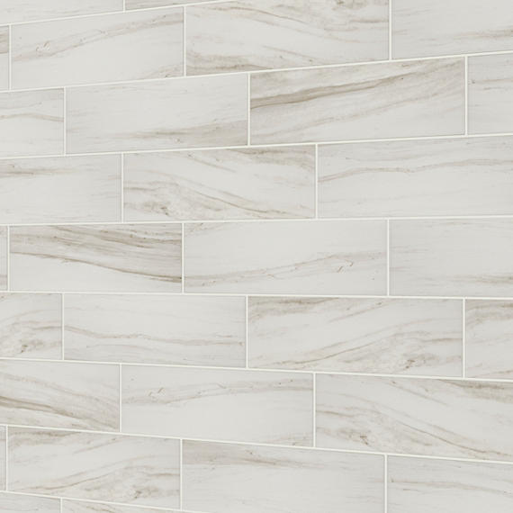 Daltile Platinum 4" x 12" Matte Calacatta Sky