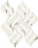 Daltile Eclessia Marble 14" x 18" Wave Polished Arabescato Argento Blend