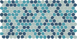 Daltile Keystones 1" Organic Penny Mosaic 12" x 22" Matte Naval Blend