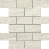 Daltile Advantage 2" x 4" Brick Joint Mosaic 12" x 12" Washed White