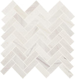 Daltile Eclessia Marble 1" x 3" Herringbone Mosaic 13" x 14" Pacifica