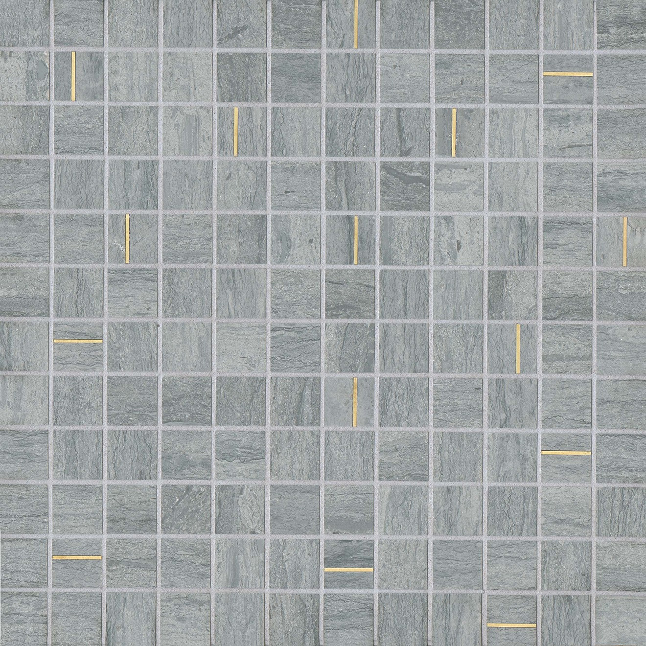 Bedrosians Ferrara 1" x 1" Mosaic Tile with Brass Argento