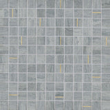 Bedrosians Ferrara 1" x 1" Mosaic Tile with Brass Argento