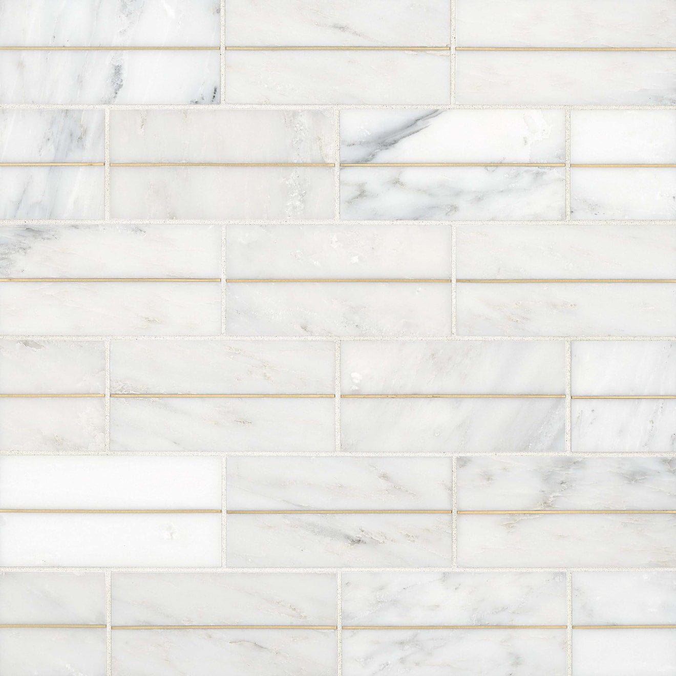 Bedrosians Ferrara Decorative Tile W-Brass 3" x 6" Bianco
