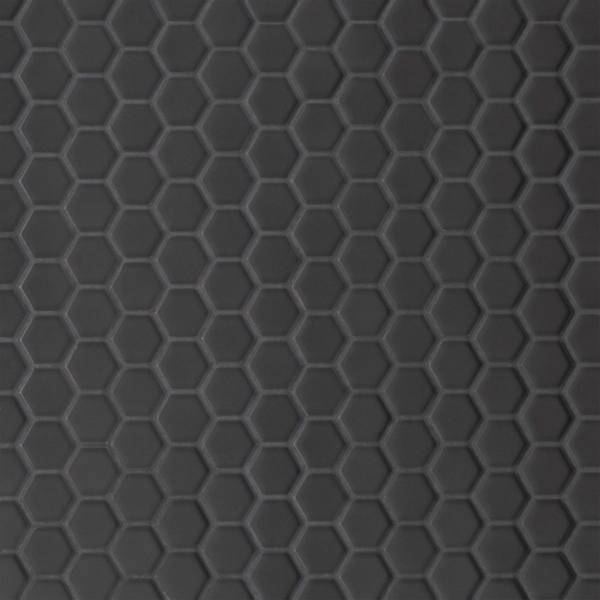 Bedrosians Le Cafe 1" x 1" Hexagon Mosaic Matte Black