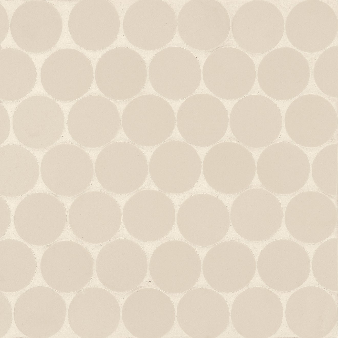 Bedrosians Makoto 10" x 10" Round Matte  Tatami Beige