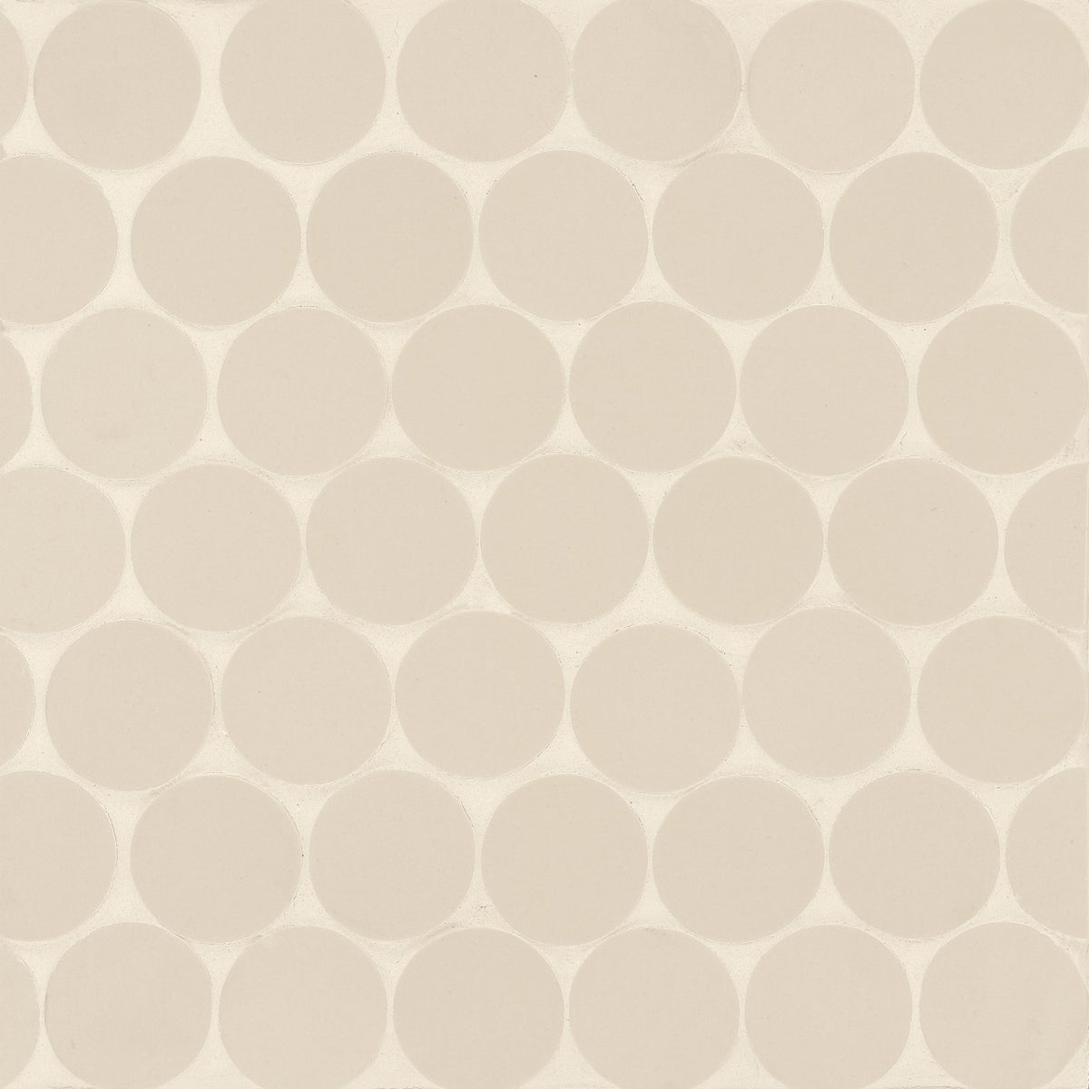 Bedrosians Makoto 10" x 10" Round Matte  Tatami Beige