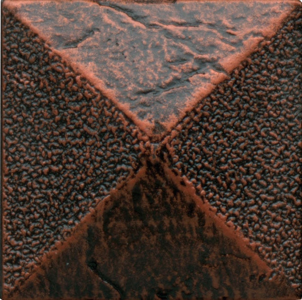 Daltile Anthology Armor 2" X 2" Deco Pyramid Guilded Copper