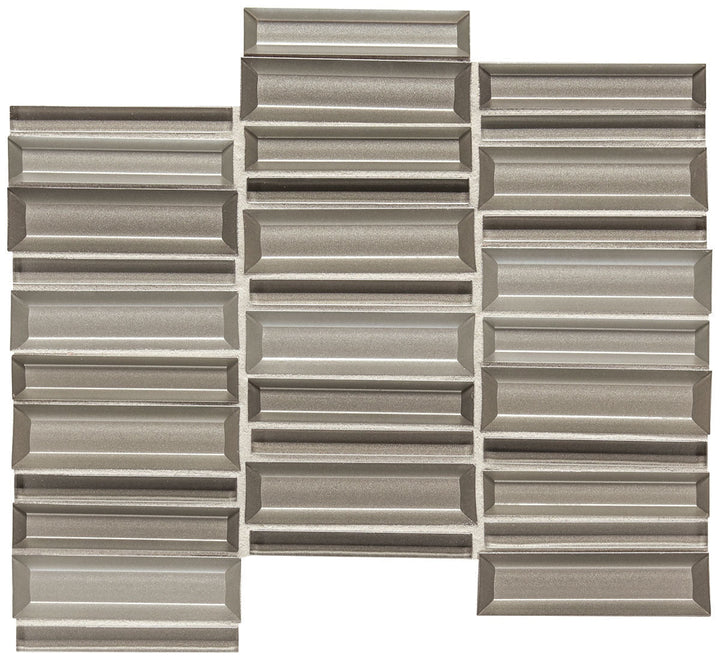 Daltile Cascading Waters 1" X 4" Mosaic Silver Surge