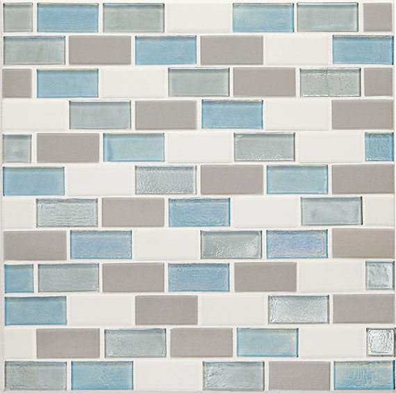 Daltile Coastal Keystones 2" X 1" Mosaic Mediterranean Mist