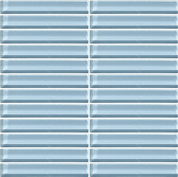 Daltile Color Wave 1" X 6" Mosaic Blue Lagoon
