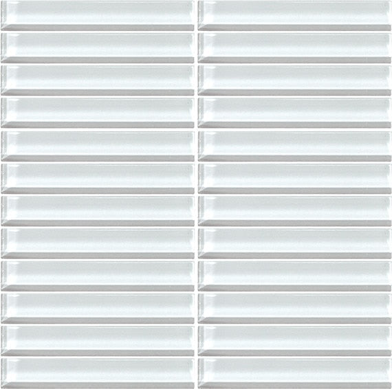 Daltile Color Wave 1" X 6" Mosaic Feather White