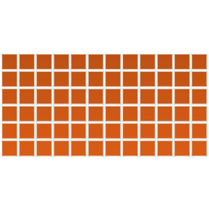 Daltile Color Wheel Mosaic 2" X 2" Straight Joint Glossy Orange Burst